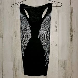 ✅️Gorgeous bling wing tank top